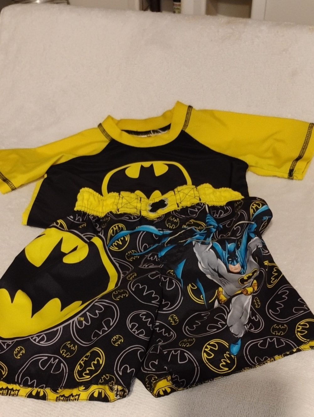 Batman Yellow & Black Kids Short Set